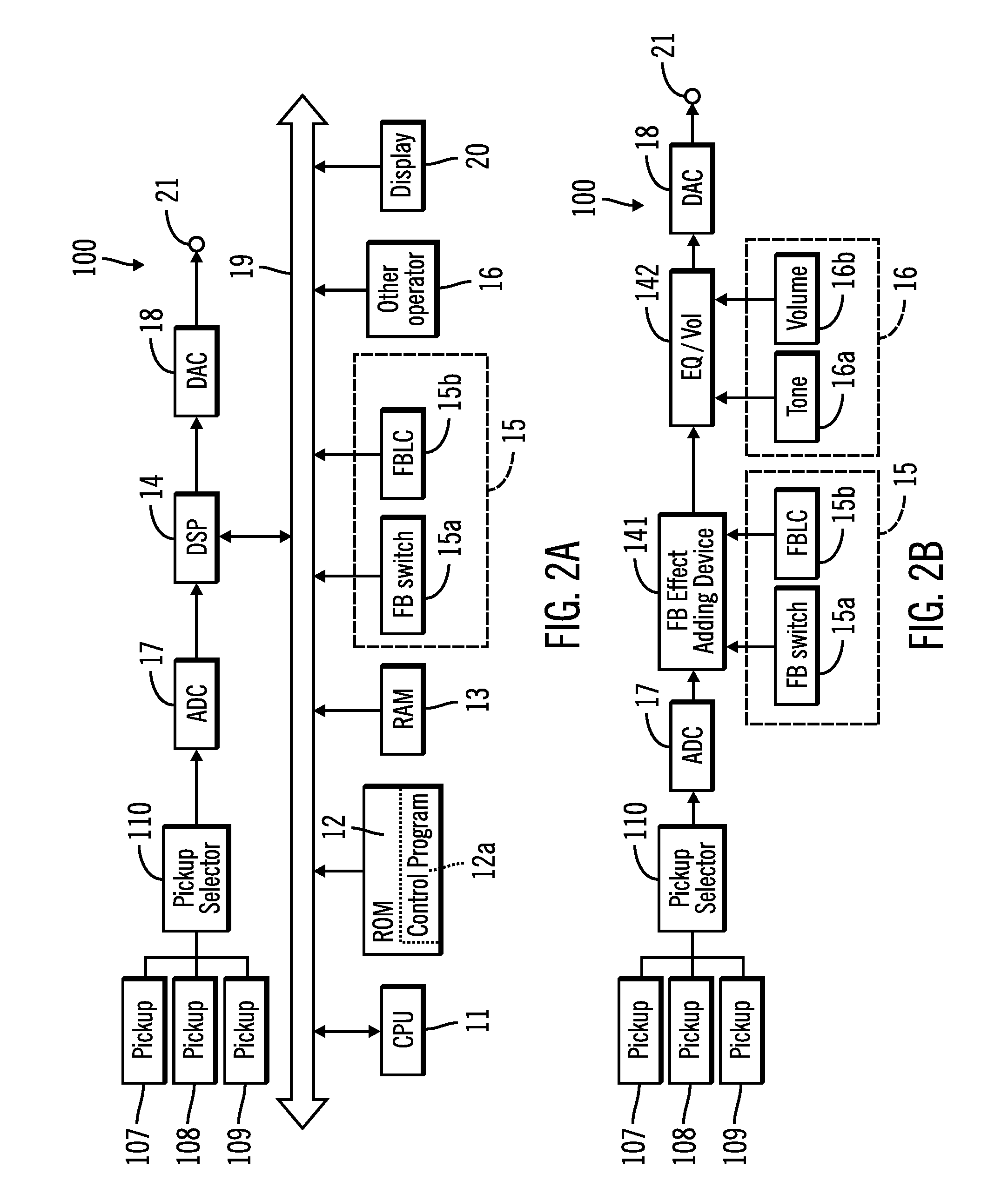 Electronic stringed instrument having effect device