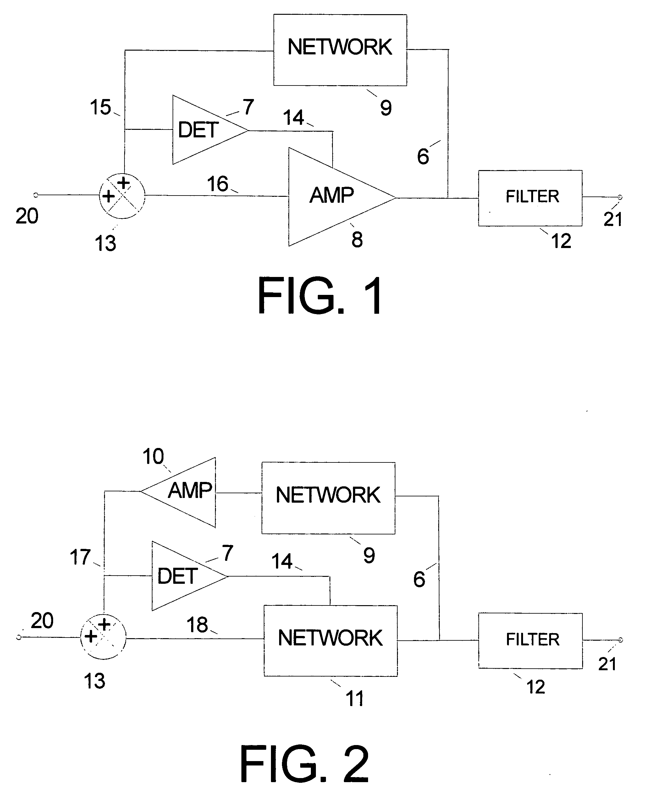 Constant gain amplifier system with positive and negative feedback