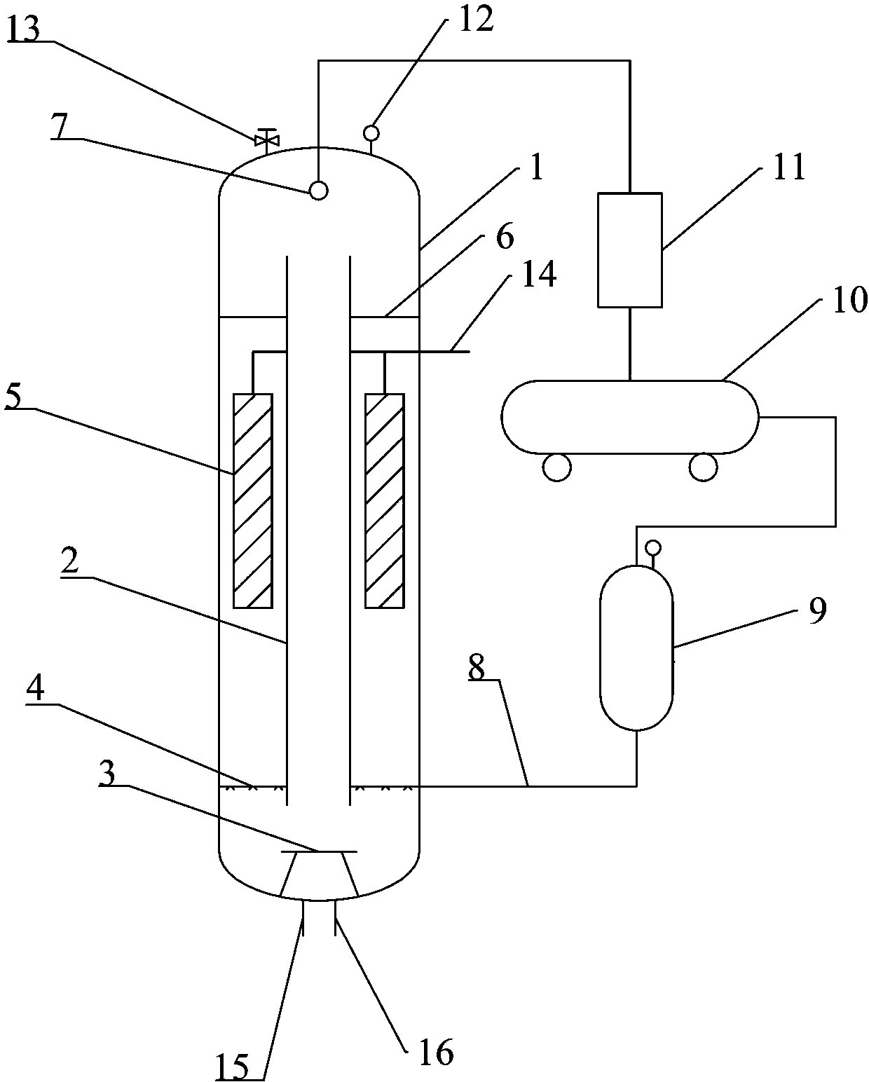 Pressurizing and aerating MBR (Membrane Bioreactor) water treatment equipment and method