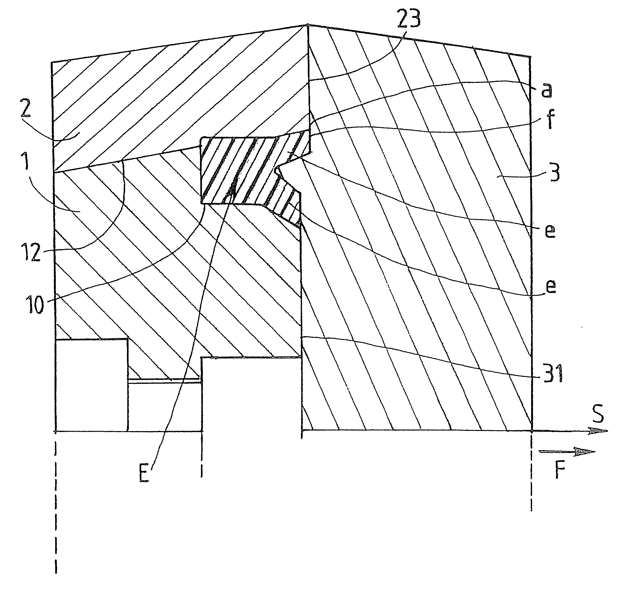 Device for injection molding