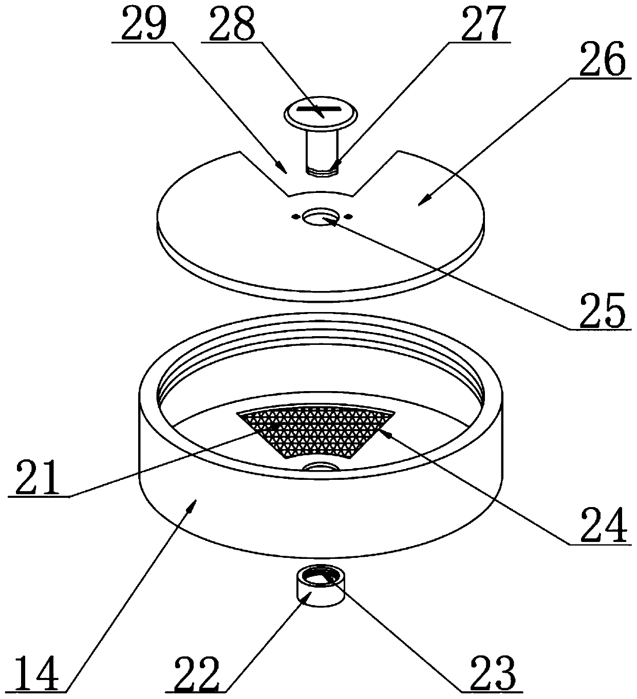 Refined sampling device for soil detection