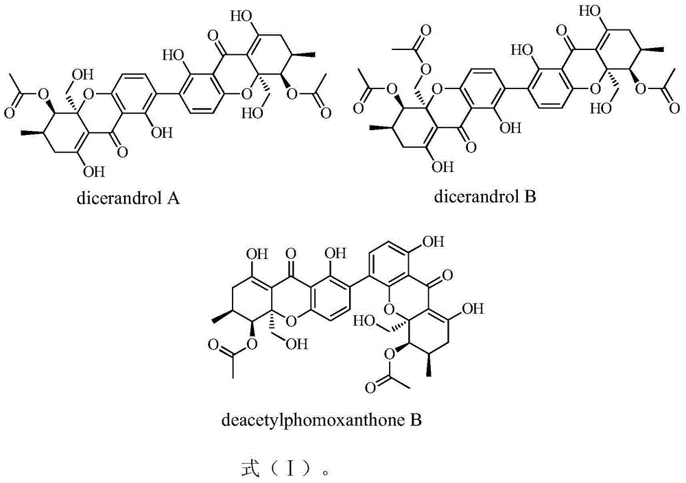 Application of tetrahydroxanthone dimer compound to preparing alpha1-AR adrenergic receptor antagonist medicine