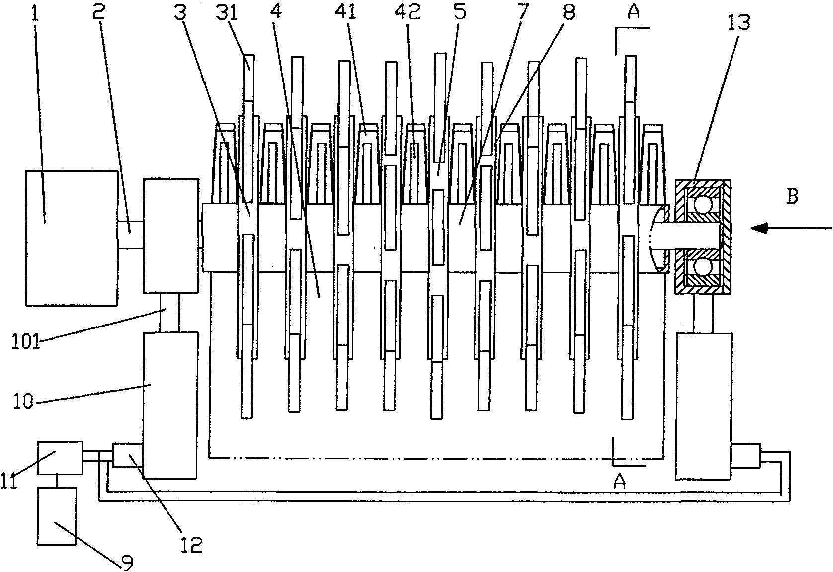 Device for cleaning floating material in water area