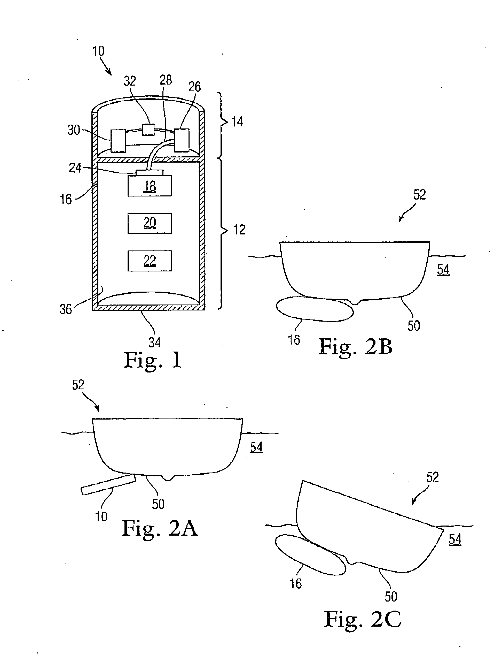 Airbag projectile for impeding surface vessel