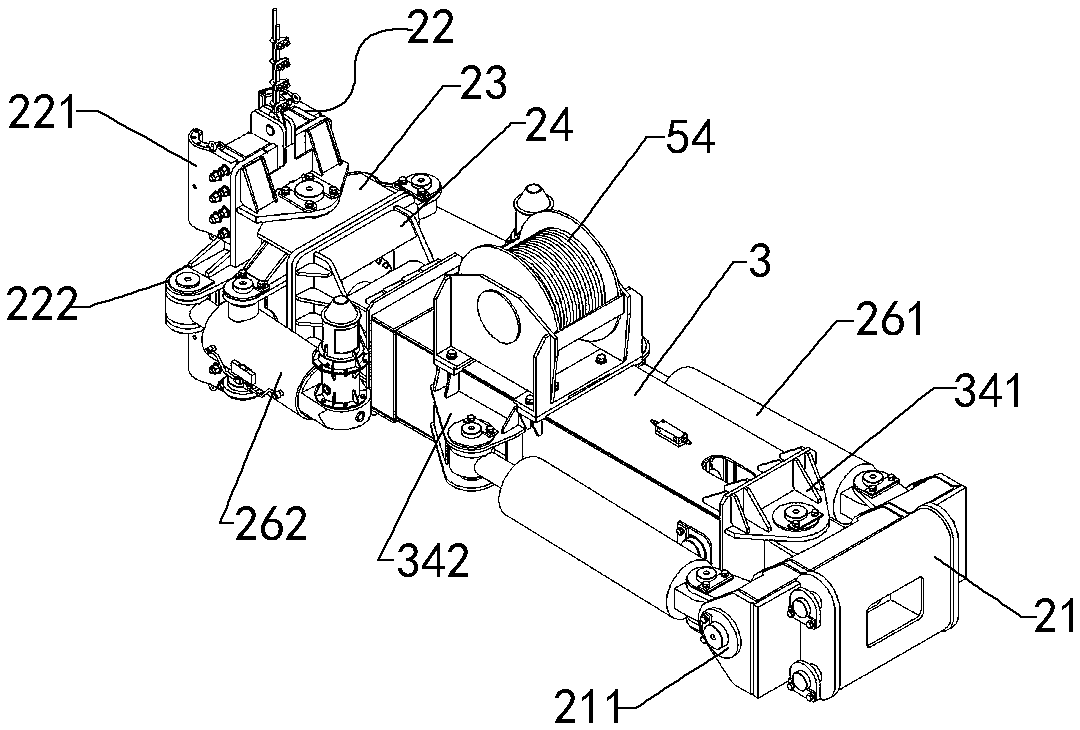 Suspended-type pile frame capable of being constructed by multiple angles and using method thereof