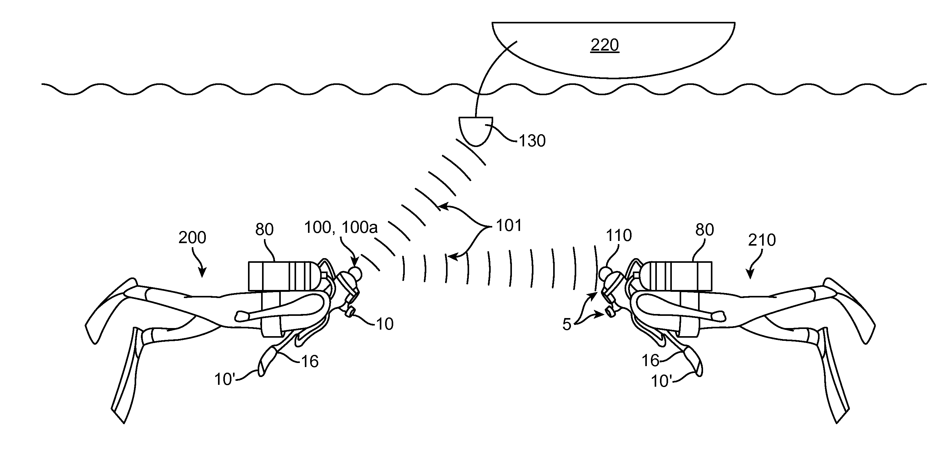 Apparatus, system and method for underwater voice communication by a diver