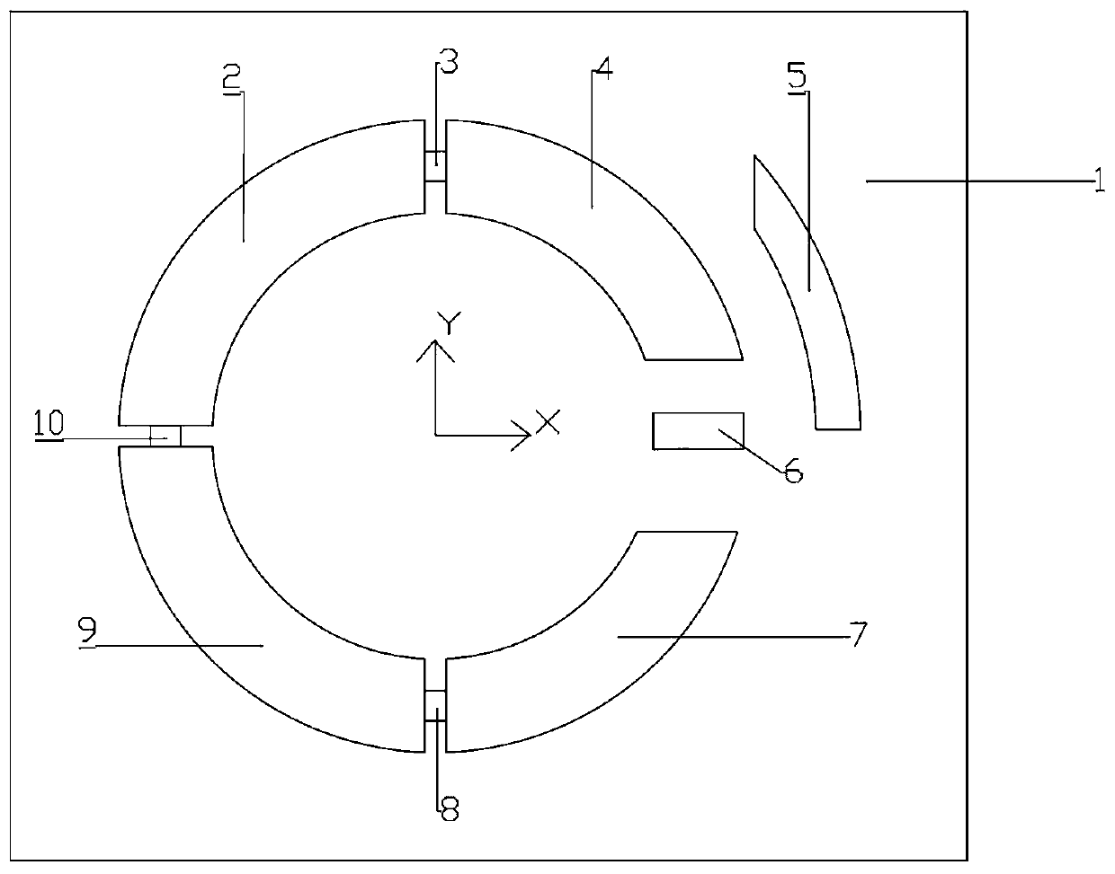 A circularly polarized loop microstrip antenna with a curved stub ground plane