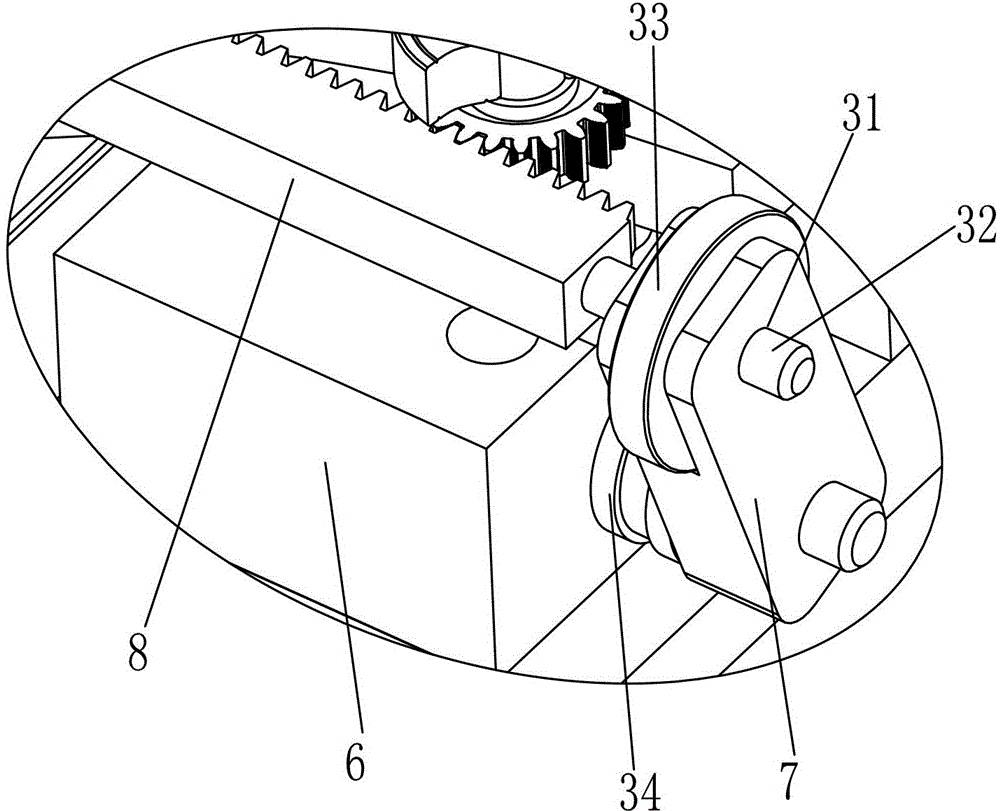 Processing device for burrs of tubular plastic part
