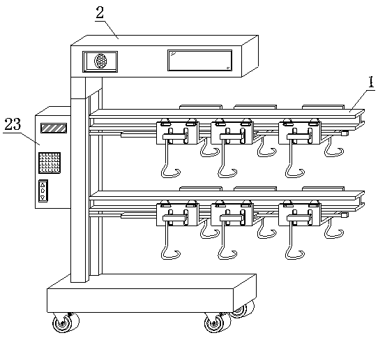 Numerical control suspension device for clothing production