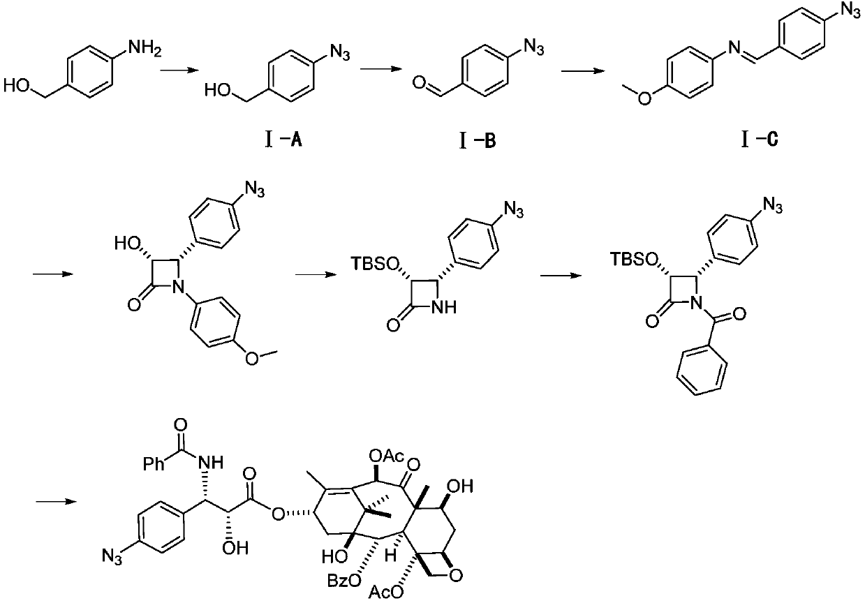 Azido-β-lactam small molecule probe based on tubulin and its preparation method and application