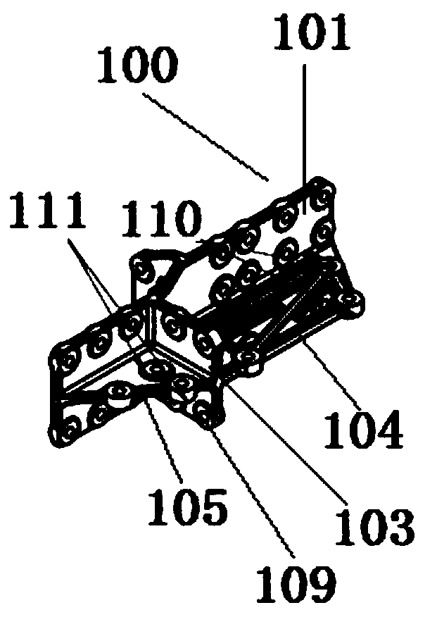 Connecting plate structure for constructing battery frame