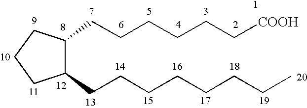 Cyclopentane heptan(ene) acyl sulfonamide, 2-alkyl or 2-arylalkyl, or 2-heteroarylalkenyl derivatives as therapeutic agents