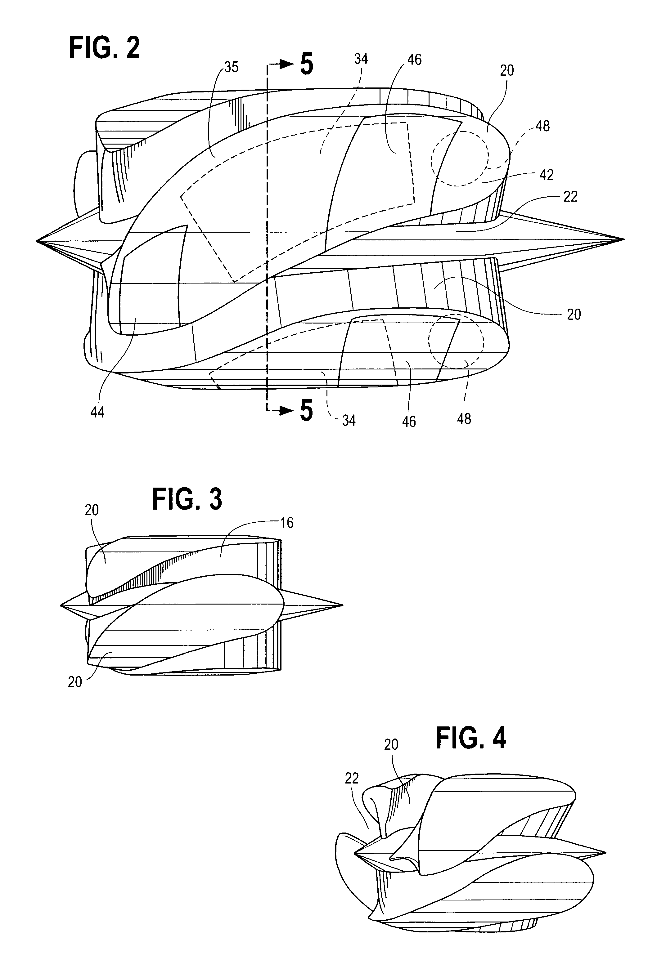 Multiple rotor, wide blade, axial flow pump