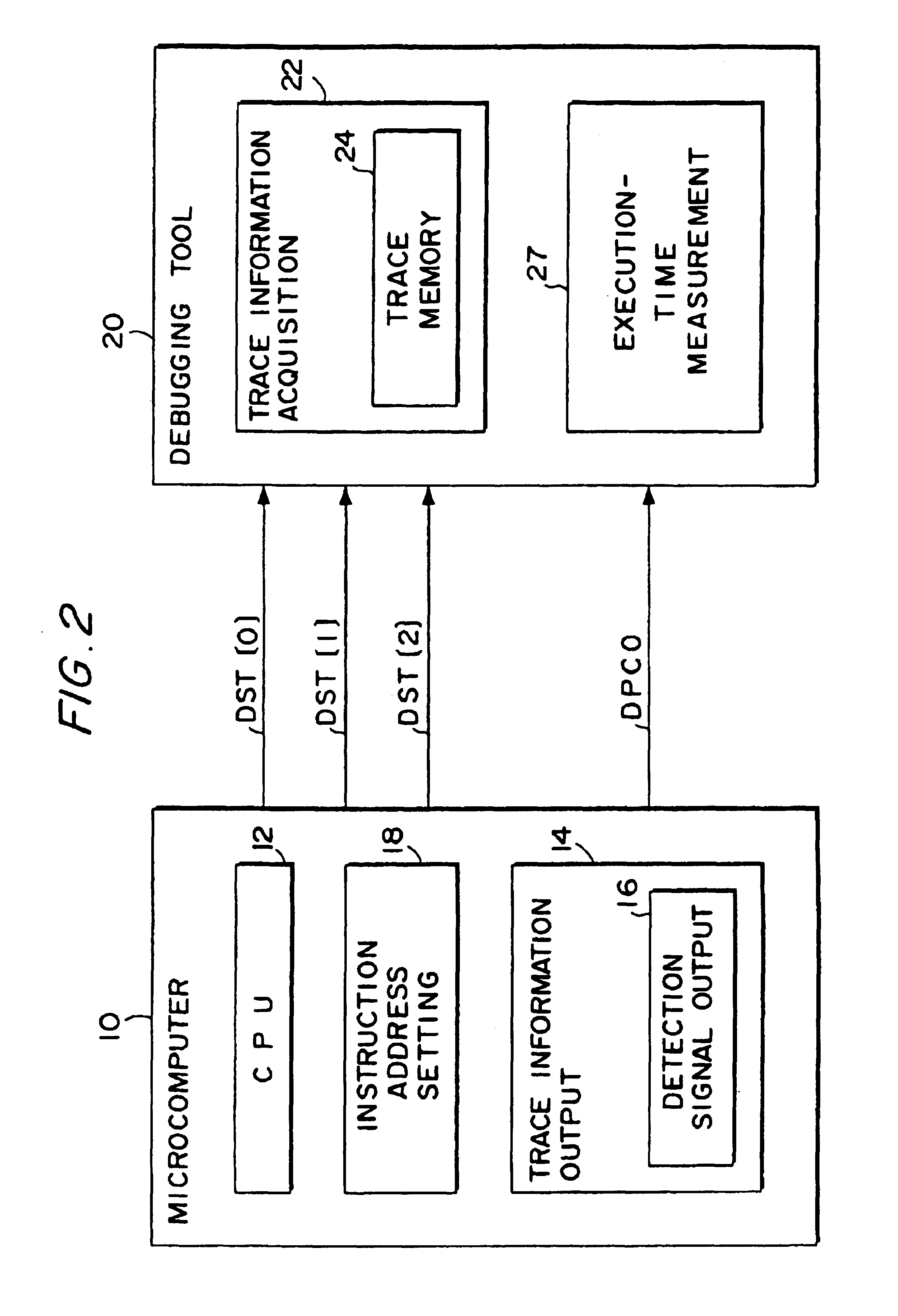 Microcomputer, electronic equipment, and debugging system