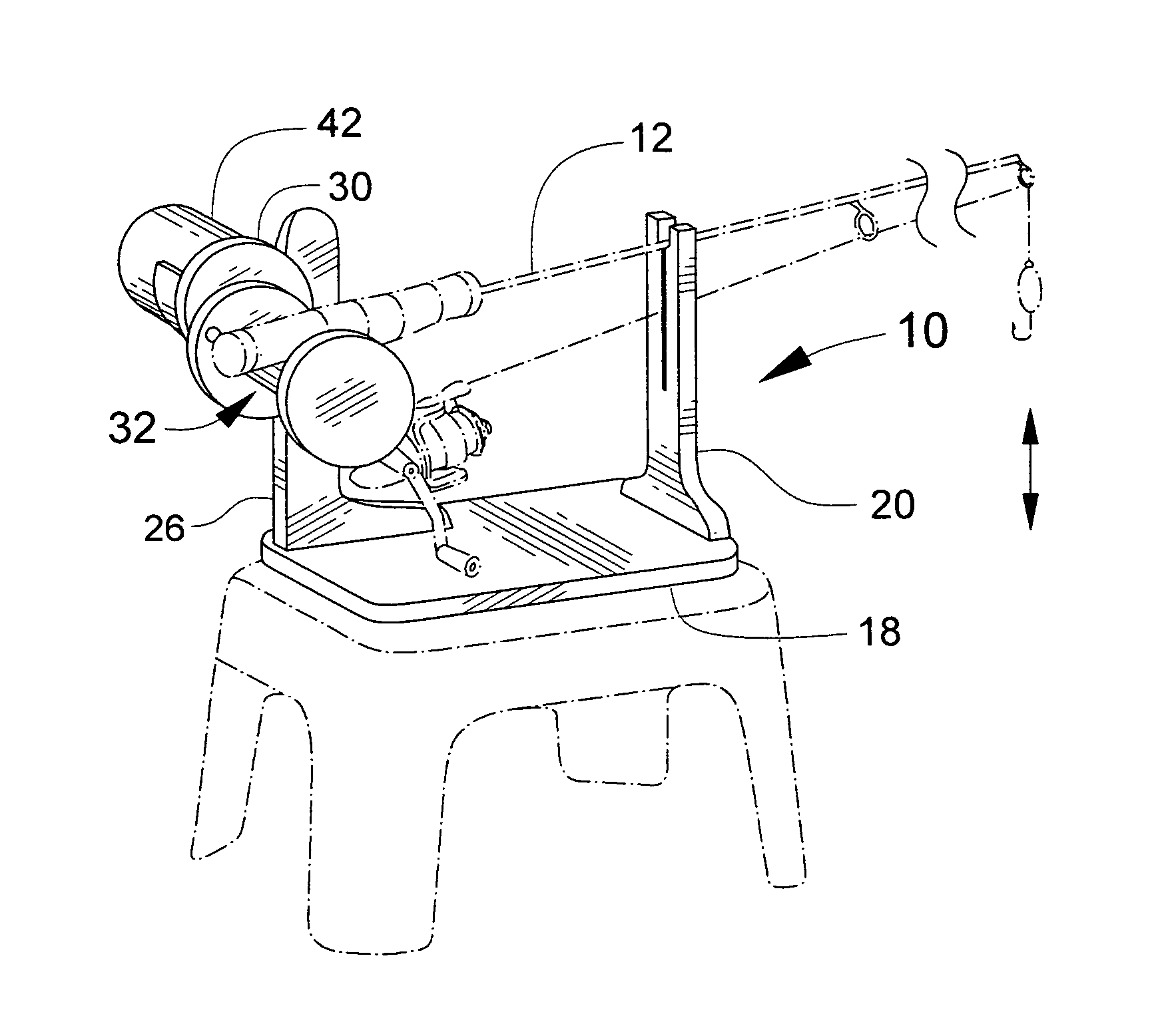 Motorized jigging device for fishing