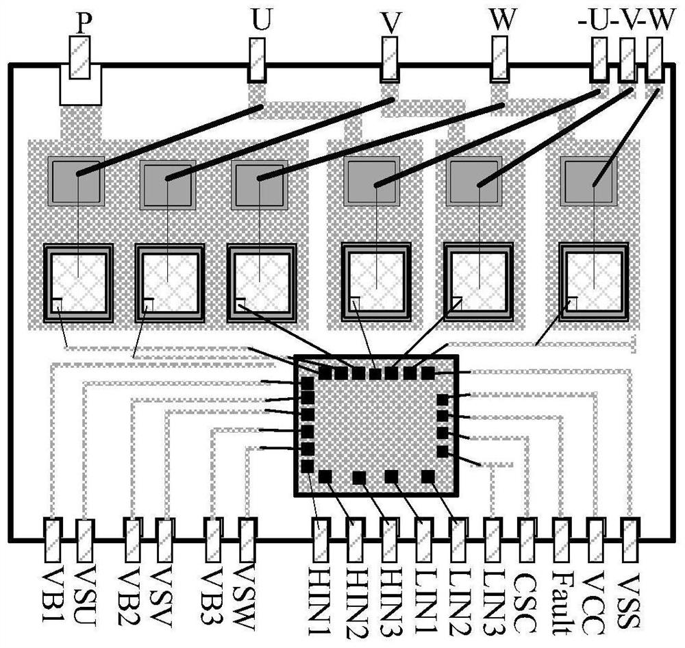HVIC three-phase driving integrated circuit