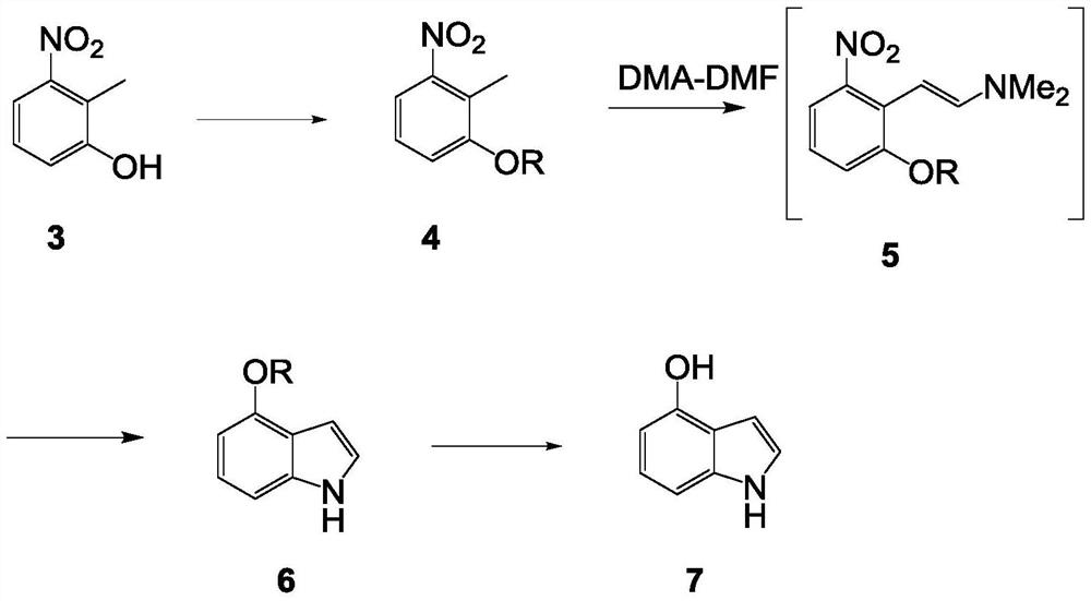Synthetic method of 4-hydroxyindole