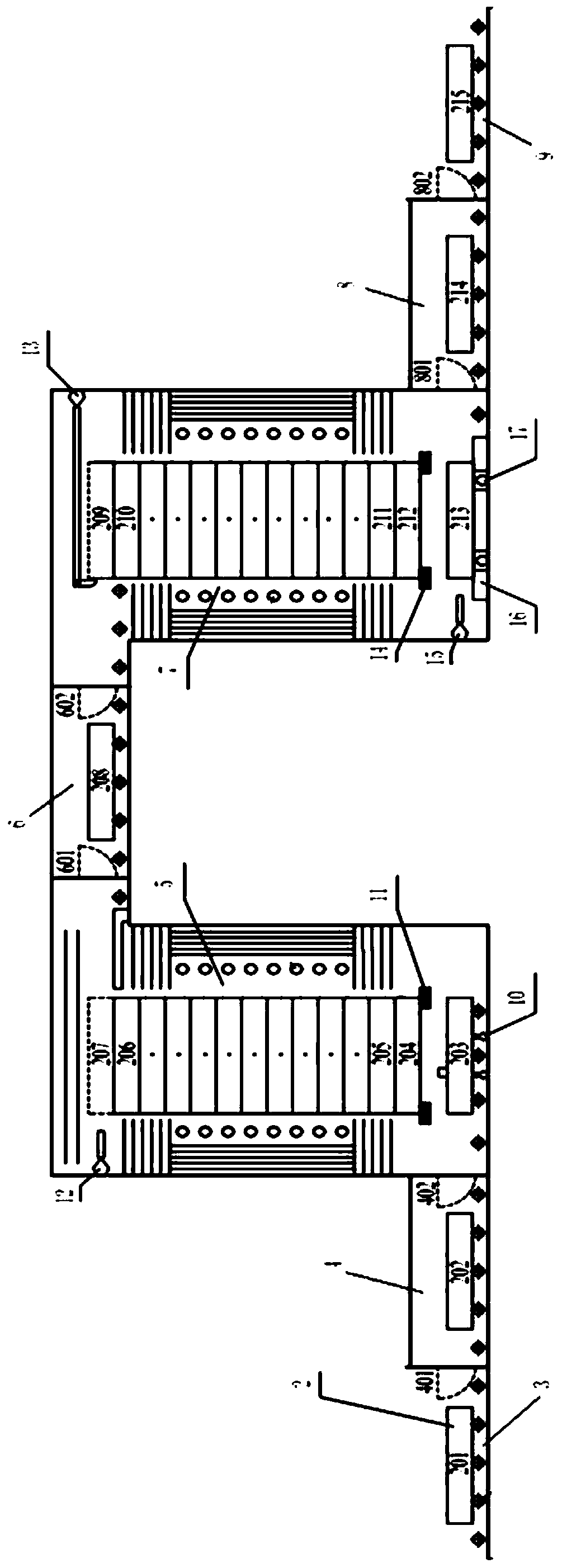 Equipment and method for continuous takt type vacuum heat treatment of workpieces