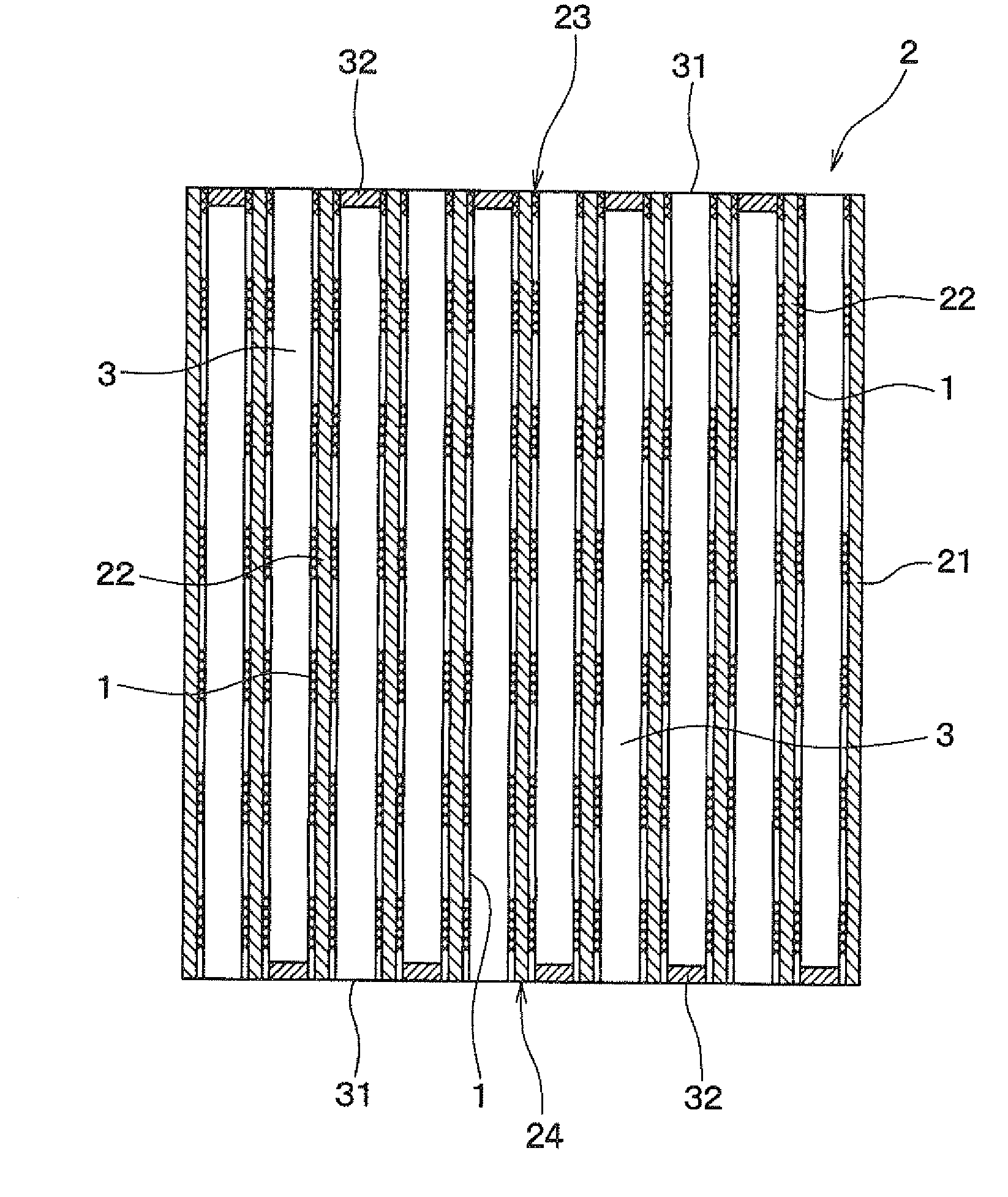 Ceramic honeycomb structure