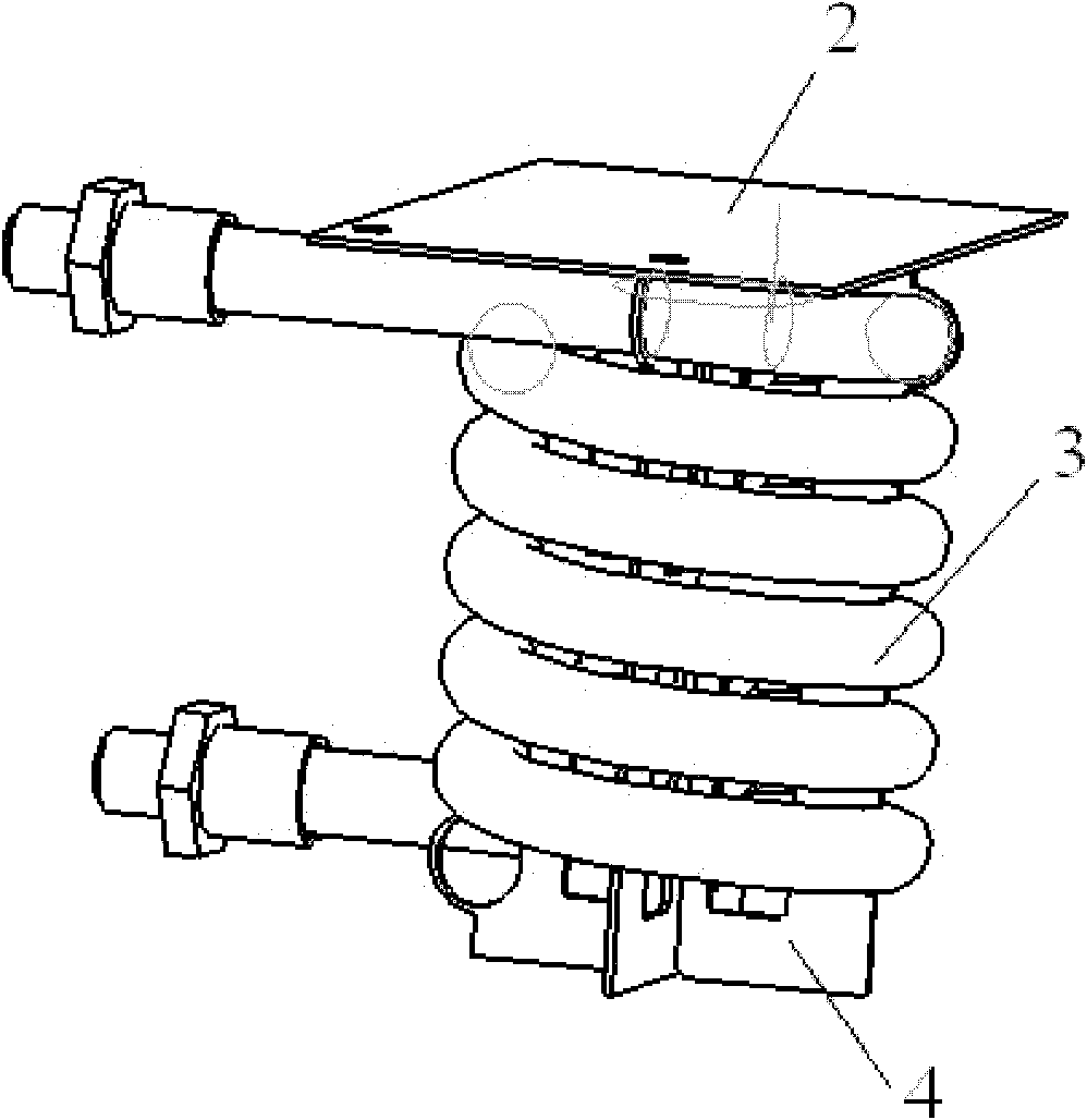 Coil cooler arranged in heating zone