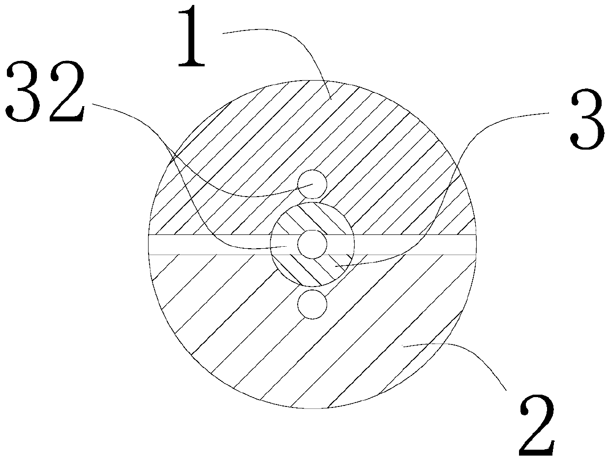 An interelectrode discharge ablation device