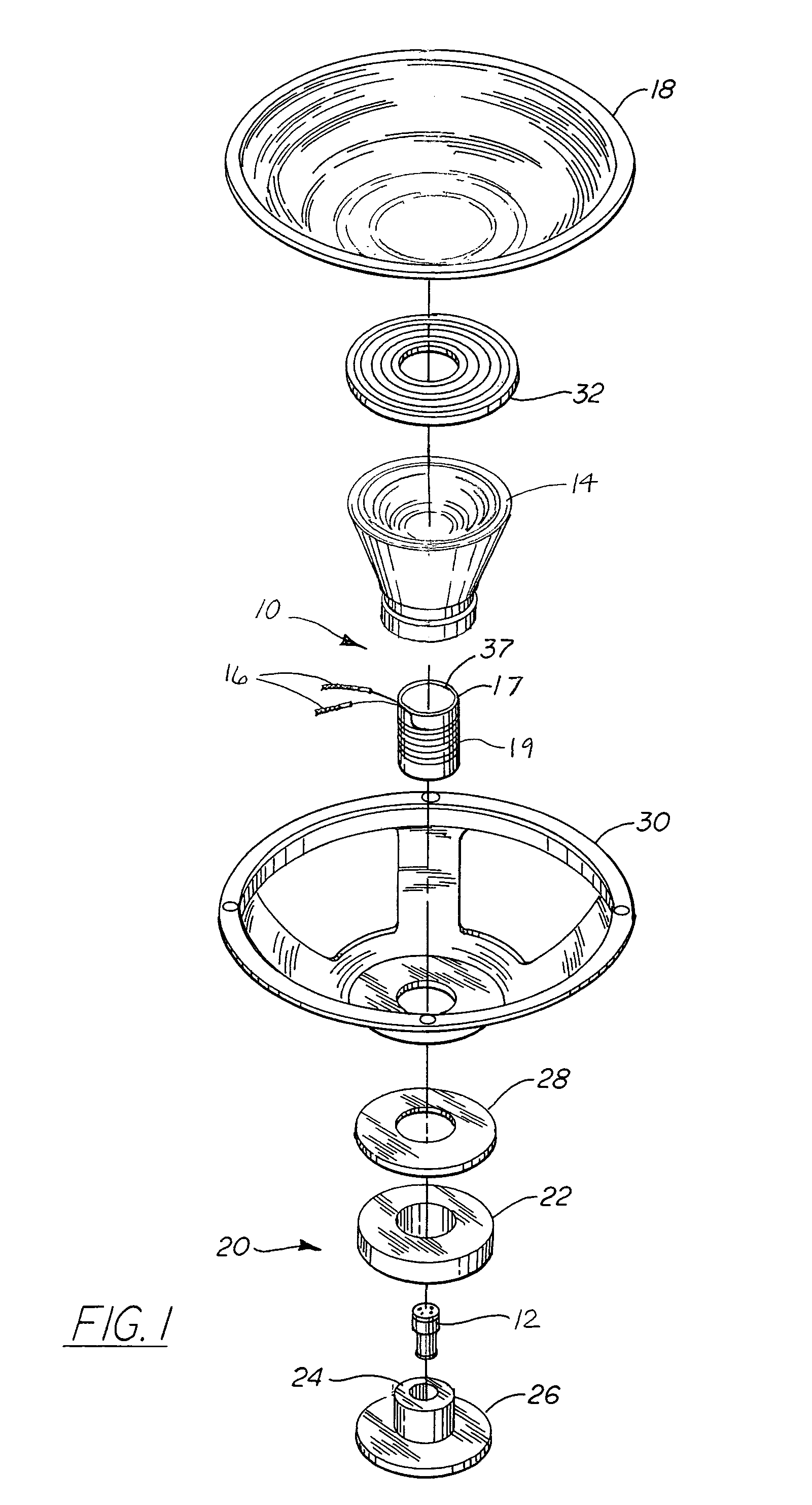 Loudspeaker having an inner lead wire system and related method of protecting the lead wires