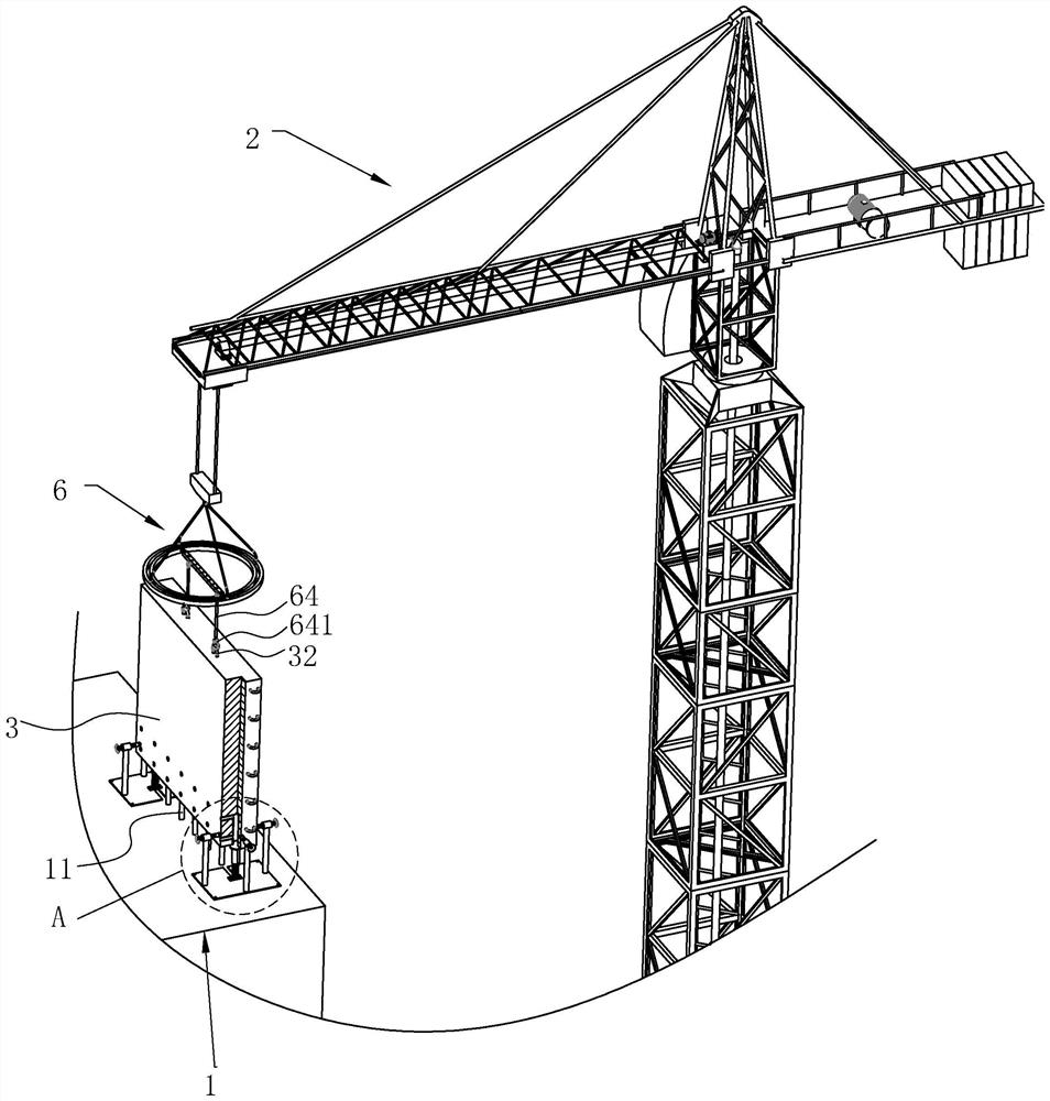 Movable hanging and hoisting construction method for steel structure fabricated wallboard