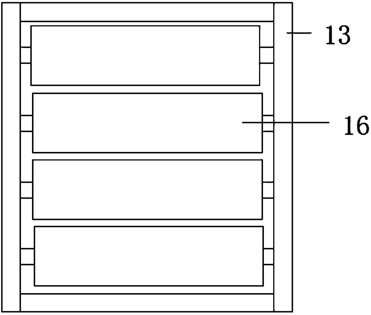 Conveying device capable of increasing length of roller