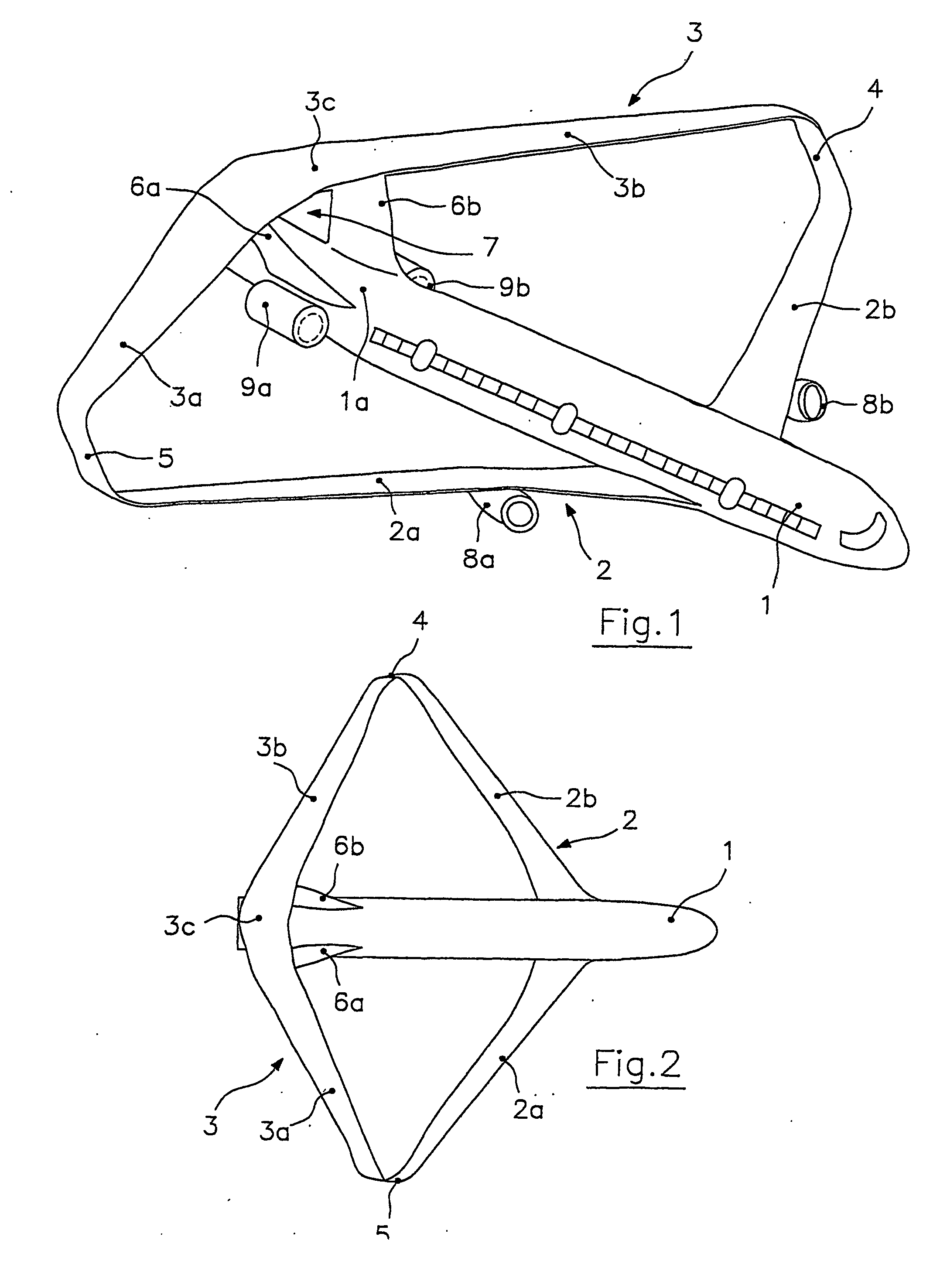 Swept-wing box-type aircraft with high fligh static stability
