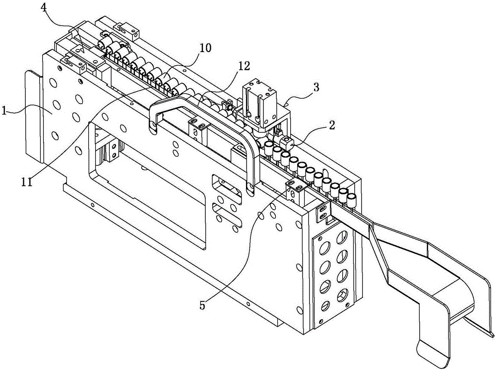 Vertical material conveying device for pasting and inserting machine