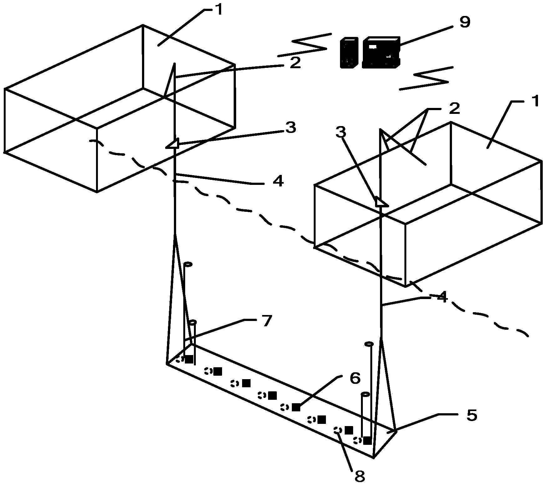Ship draught detection system and working method thereof