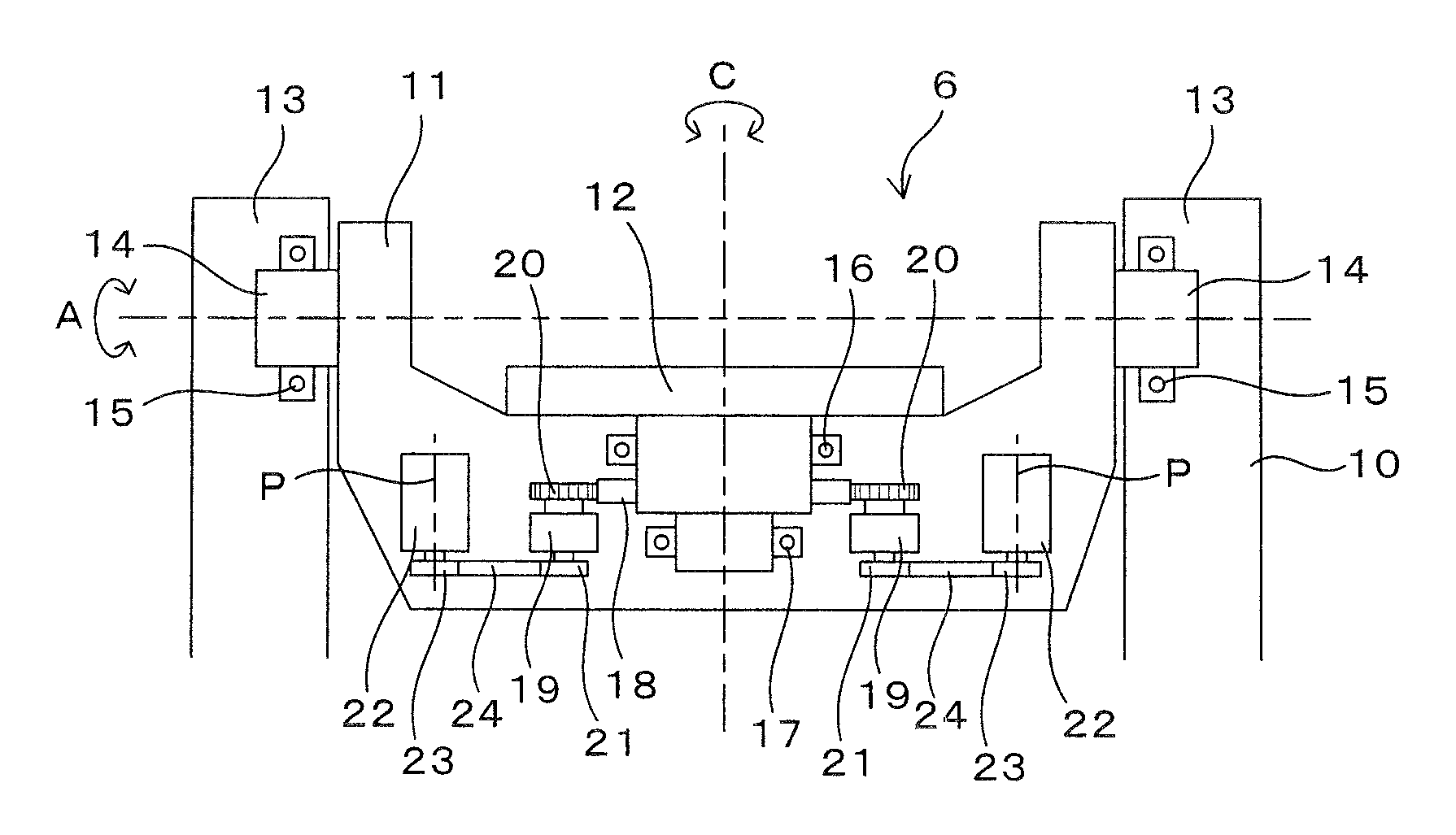 Table unit for machine tool