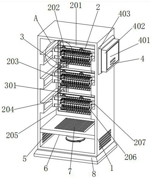 Energy-saving flame-retardant high-low voltage switch cabinet