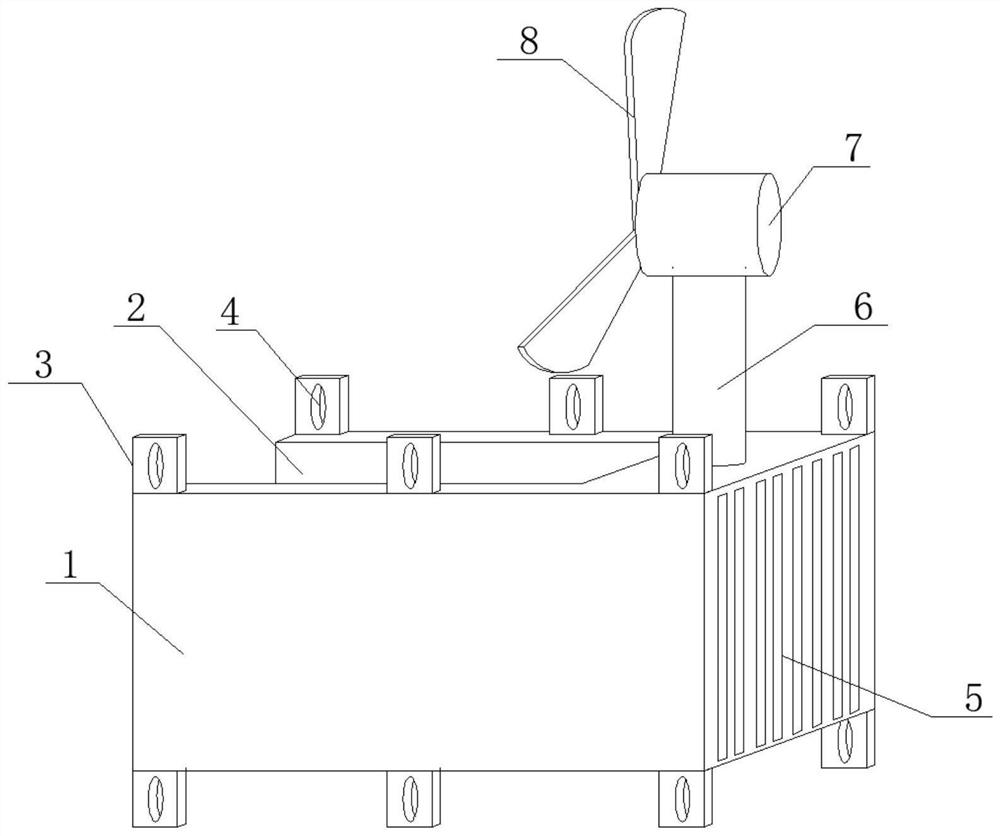 Ventilation and heat dissipation device used in wind generating set