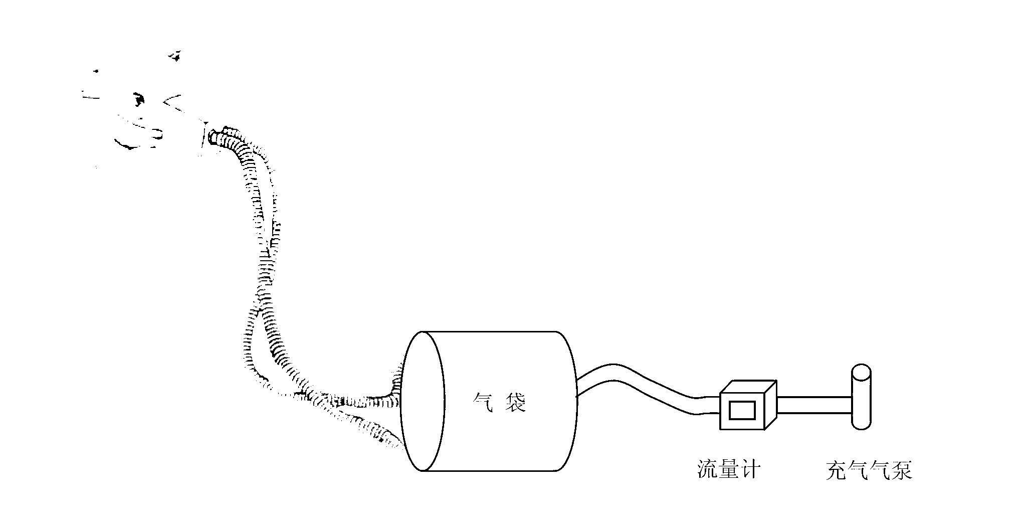 Device and method for determining breathing heat of livestock open type mask