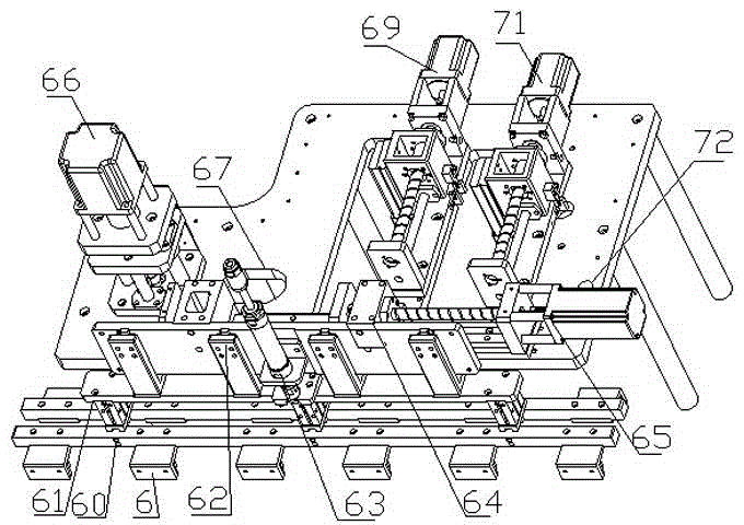 Linear automatic fan assembling machine