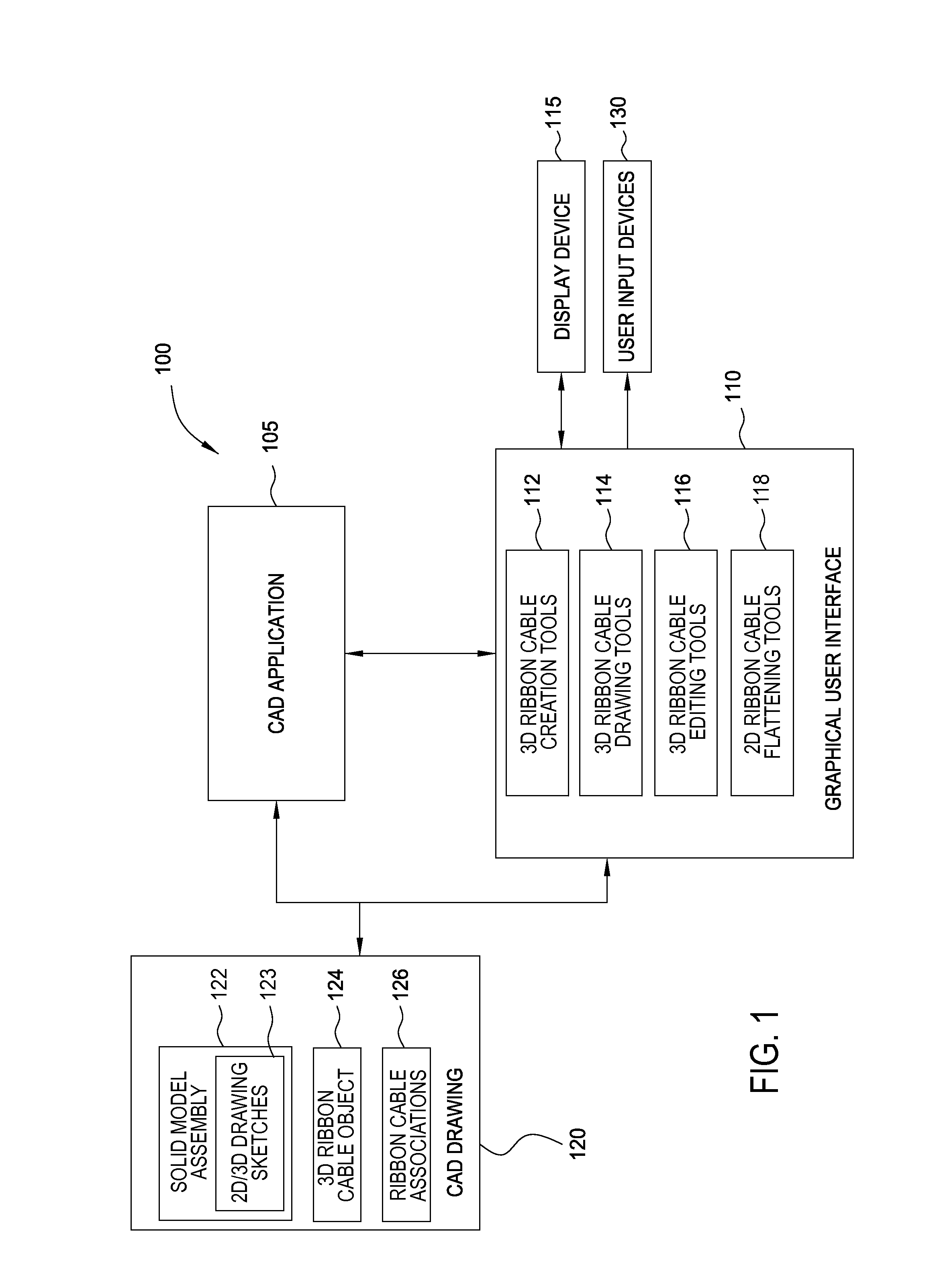 Method for generating three dimensional ribbon cable objects in computer aided design drawings