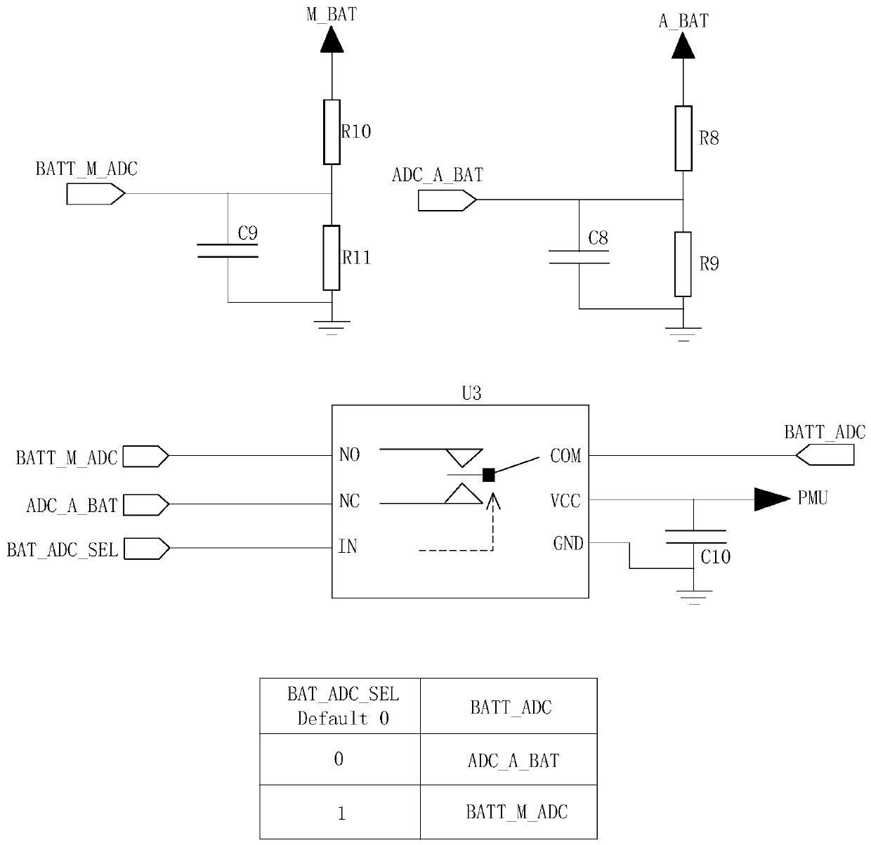 Double-battery management circuit and lamp