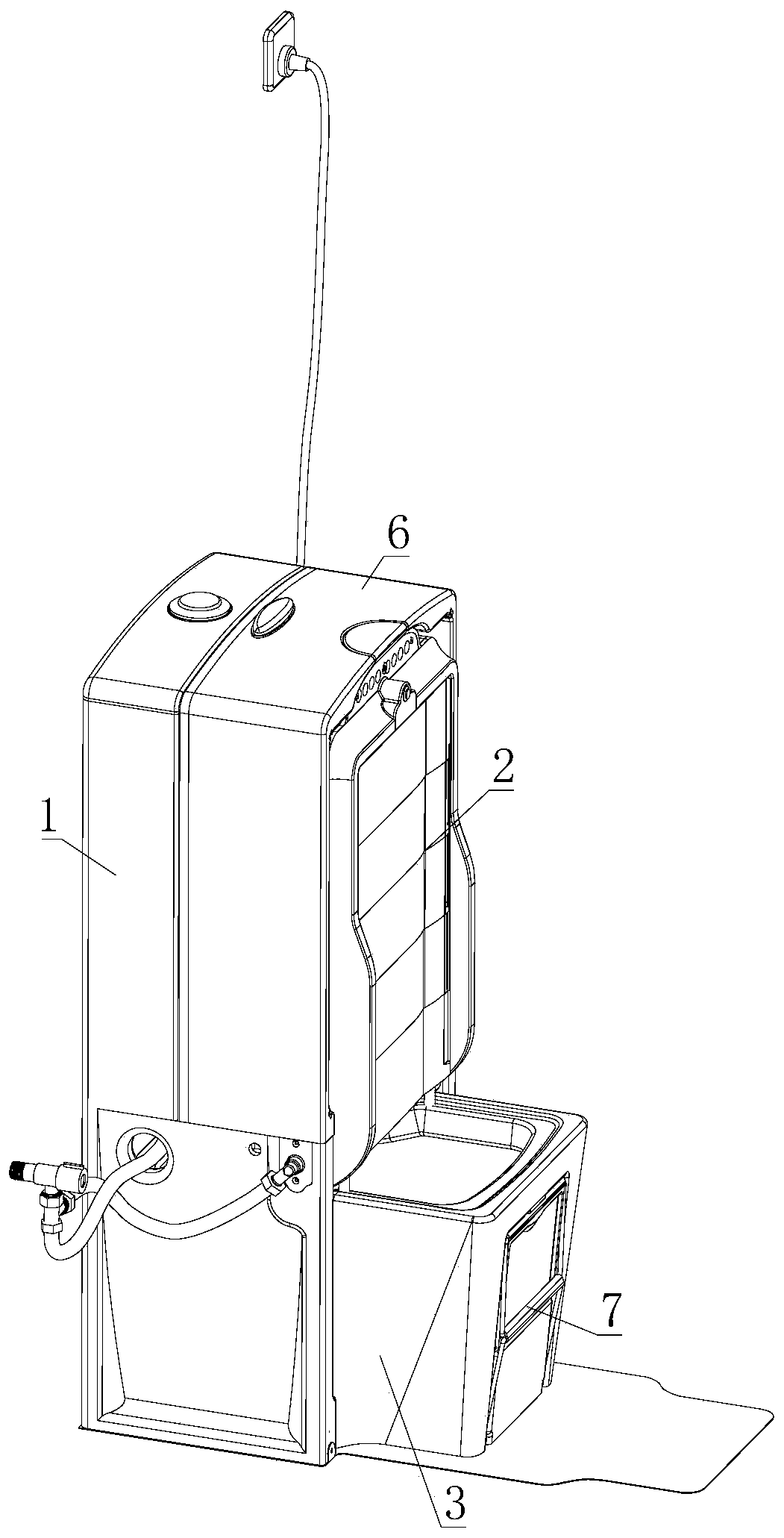 Telescopic dual-purpose closestool capable of switching between male urinal and pedestal pan device