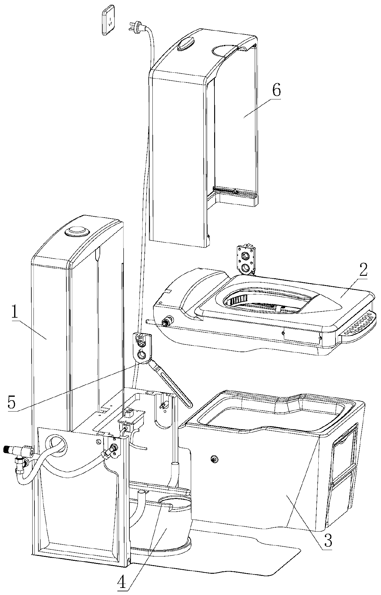 Telescopic dual-purpose closestool capable of switching between male urinal and pedestal pan device