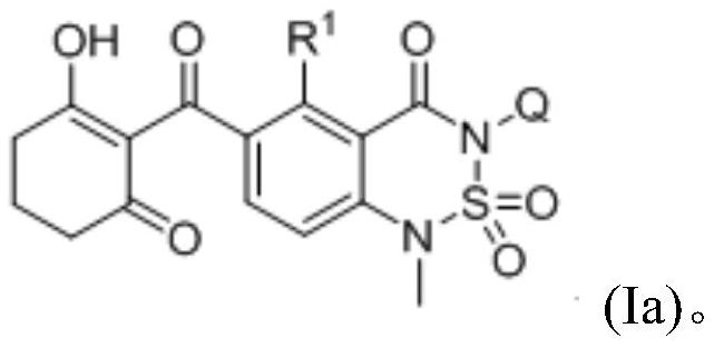 Cyclohexanedione-benzothiadiazine compound and application thereof