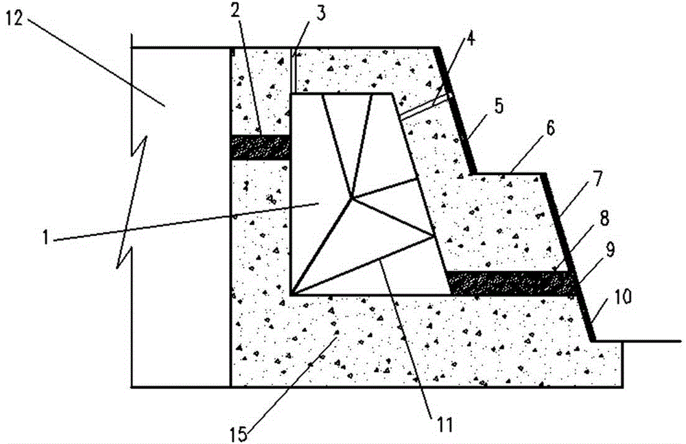 Flood storage type ecological embankment