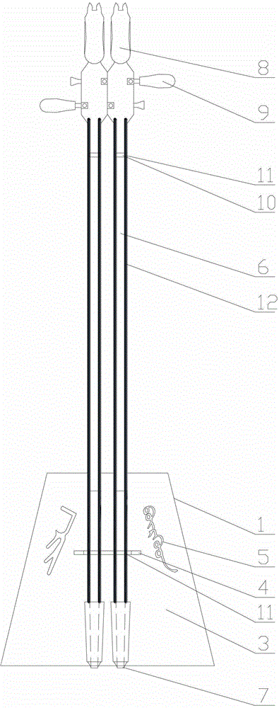 Double-pole and four-string horse head string instrument