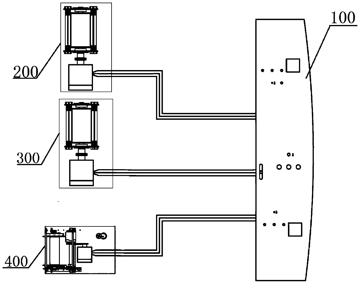 Marine master control hydrologic three-winch linkage control system