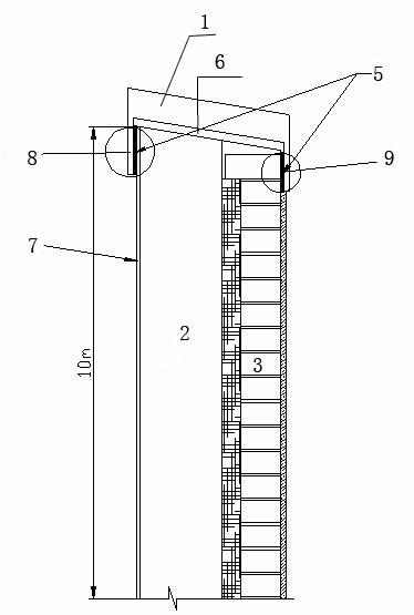 Antiseptic processing method for capping part of brick lining chimney