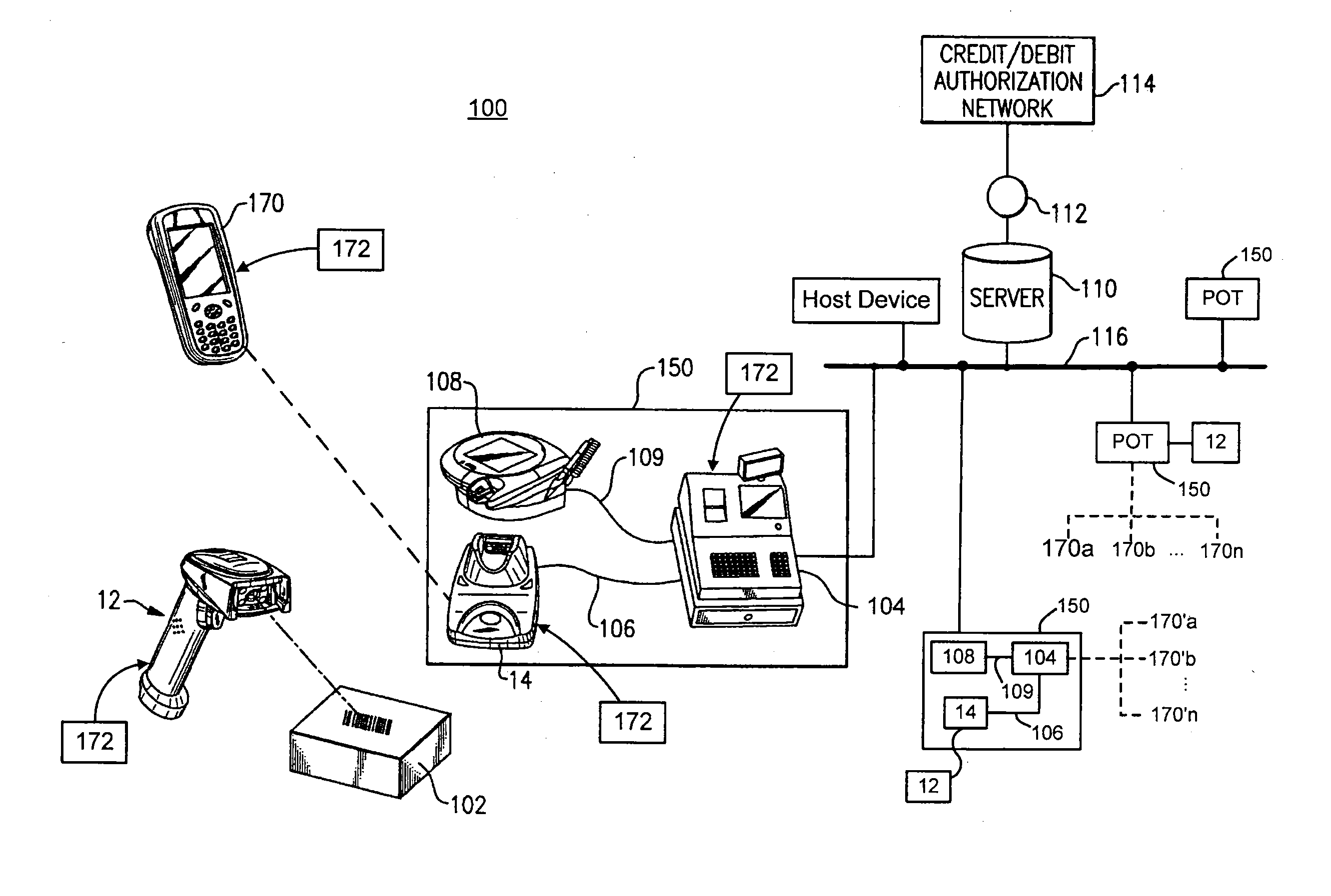 Mobile device discovery and information distribution system for an indicia reader system at retail establishment