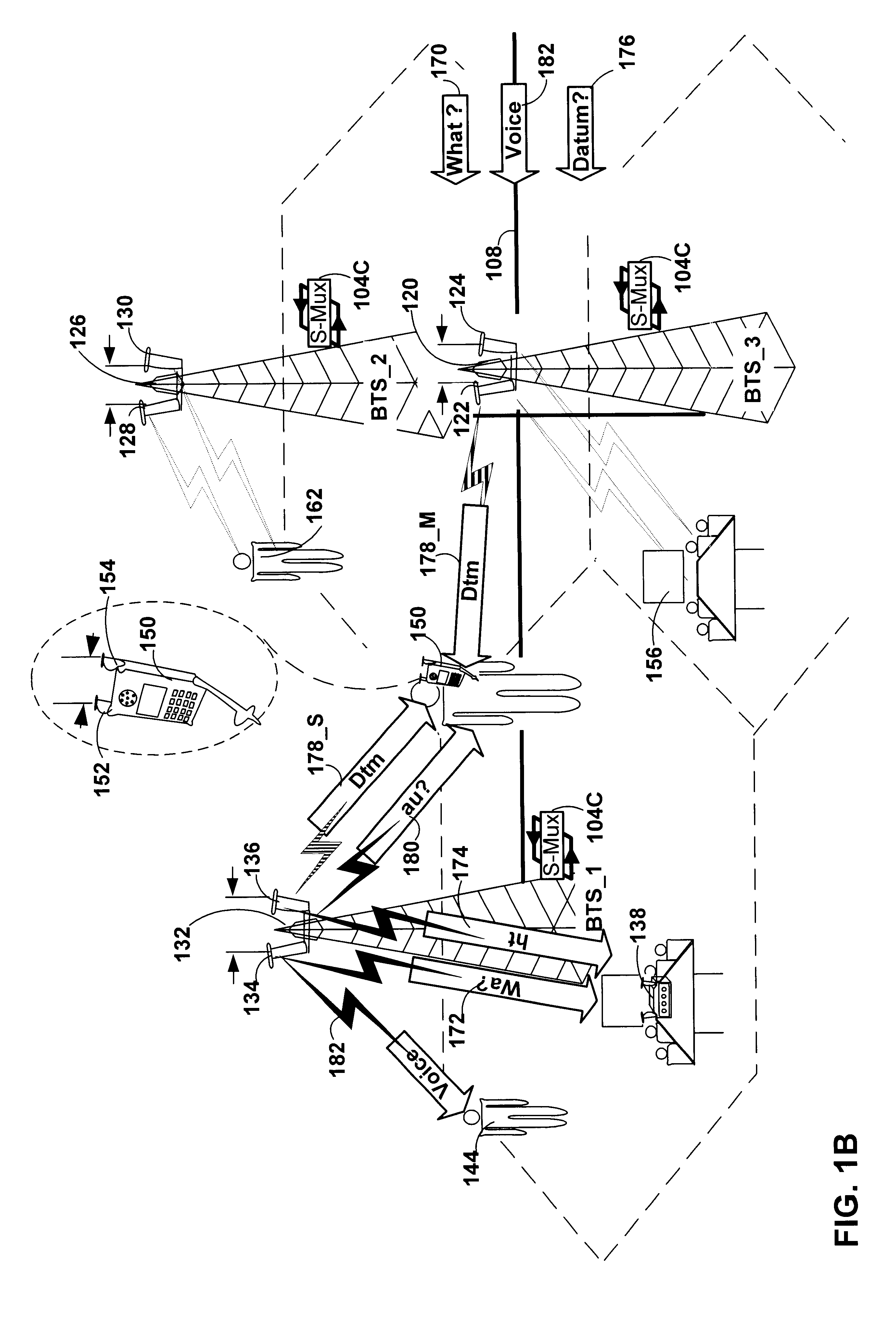 Subscriber unit in a hybrid link incorporating spatial multiplexing