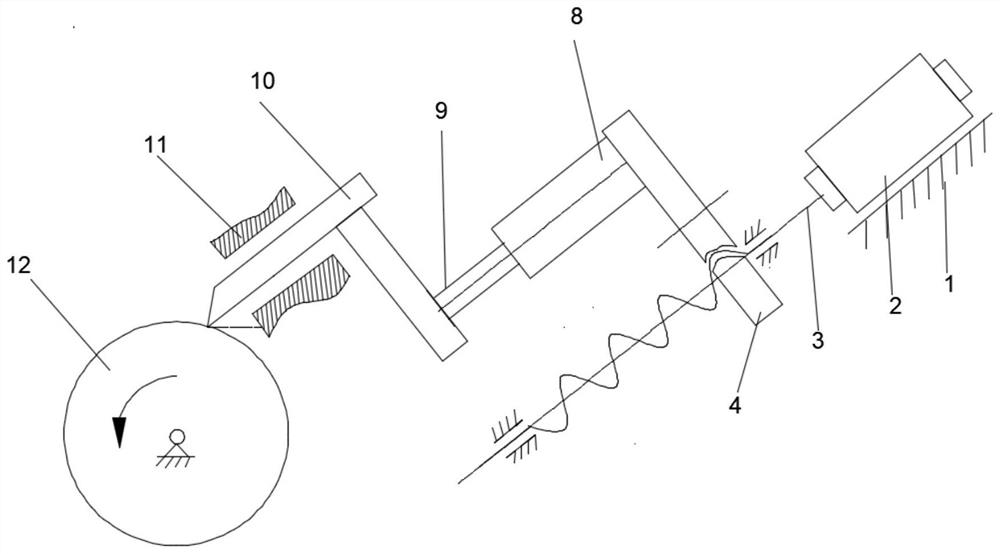 Super magnetostrictive material ink scraper feeding mechanism for flexo printing machine