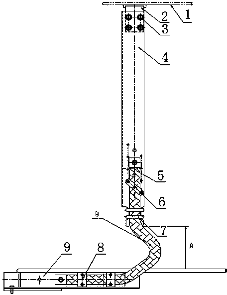 Fan hub lightning guiding wire connecting method and lightning guiding system