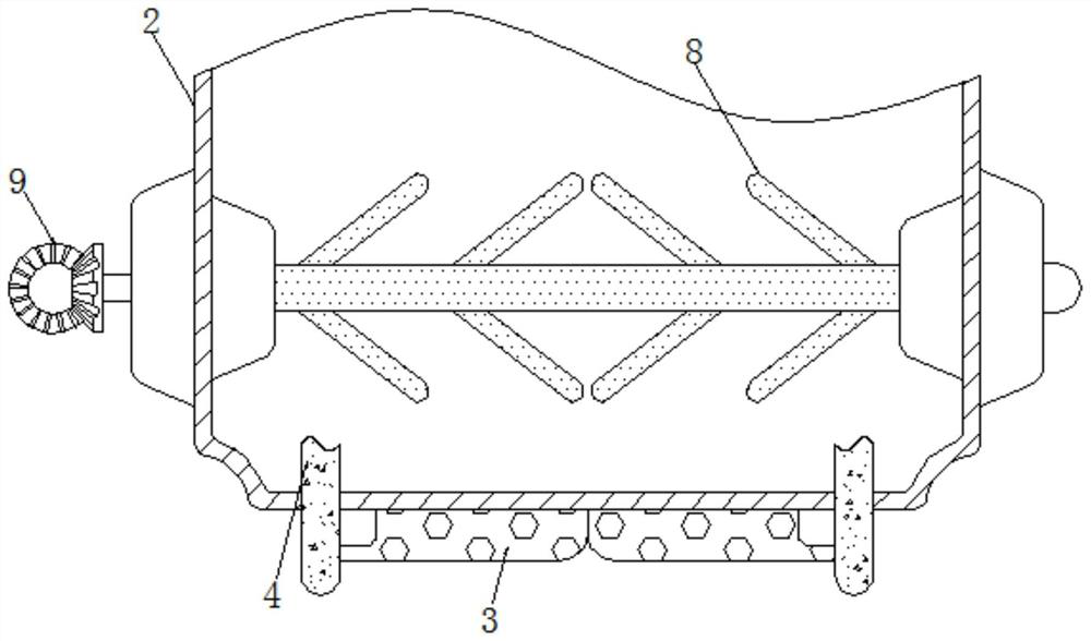 Device for solving problem of iron material residues in construction waste classification treatment